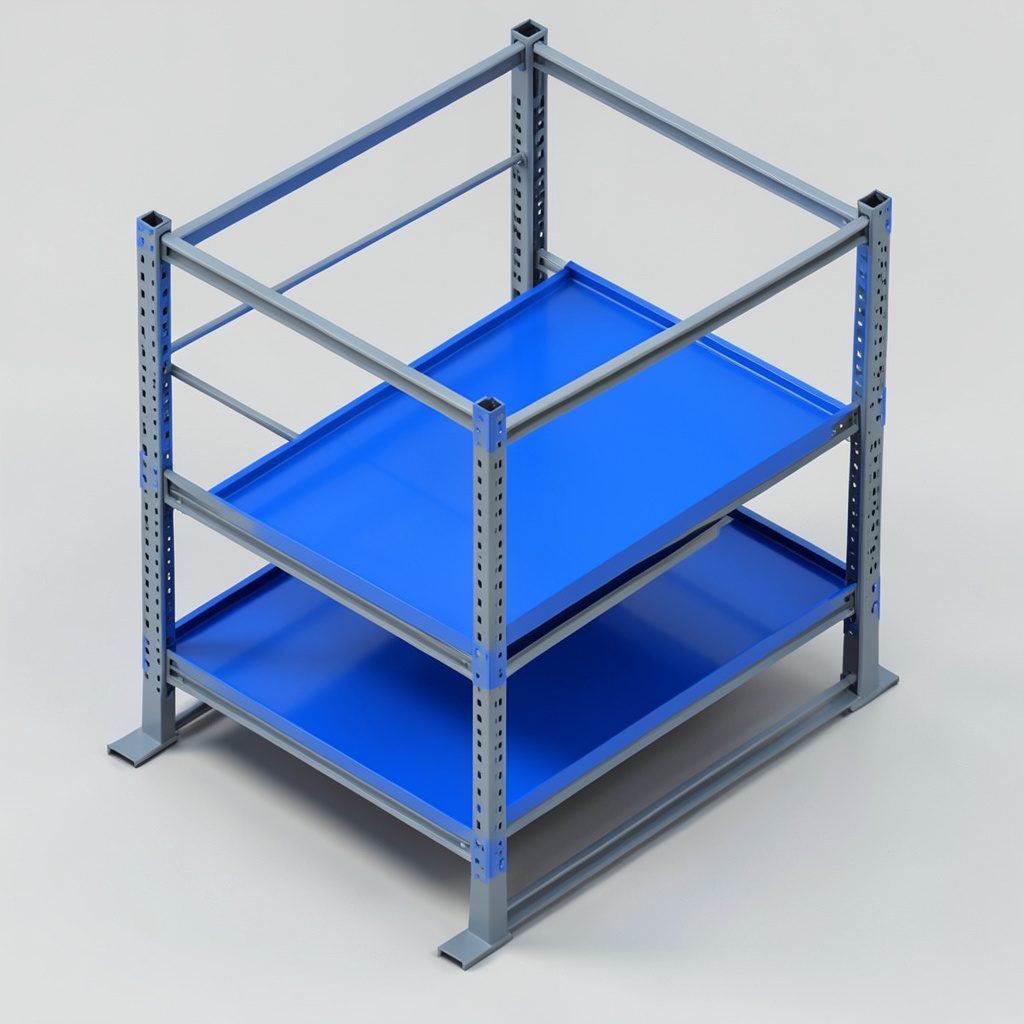 Heavy duty cantilever storage pallet racking with sturdy steel columns and extended arms